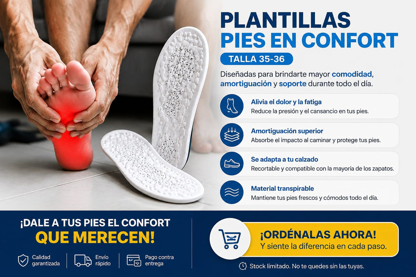 PLANTILLAS PIES EN CONFORT SIZE 35-36